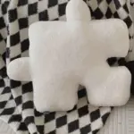 Plush building block puzzle comfort cushion