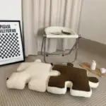 Plush building block puzzle comfort cushion