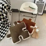 Plush building block puzzle comfort cushion