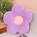 Plush flower shaped soft cushion