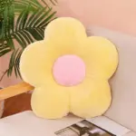 Plush flower shaped soft cushion