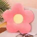 Plush flower shaped soft cushion