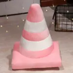 Plush traffic cone cosy cushion