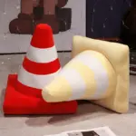 Plush traffic cone cosy cushion