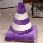 Plush traffic cone cosy cushion
