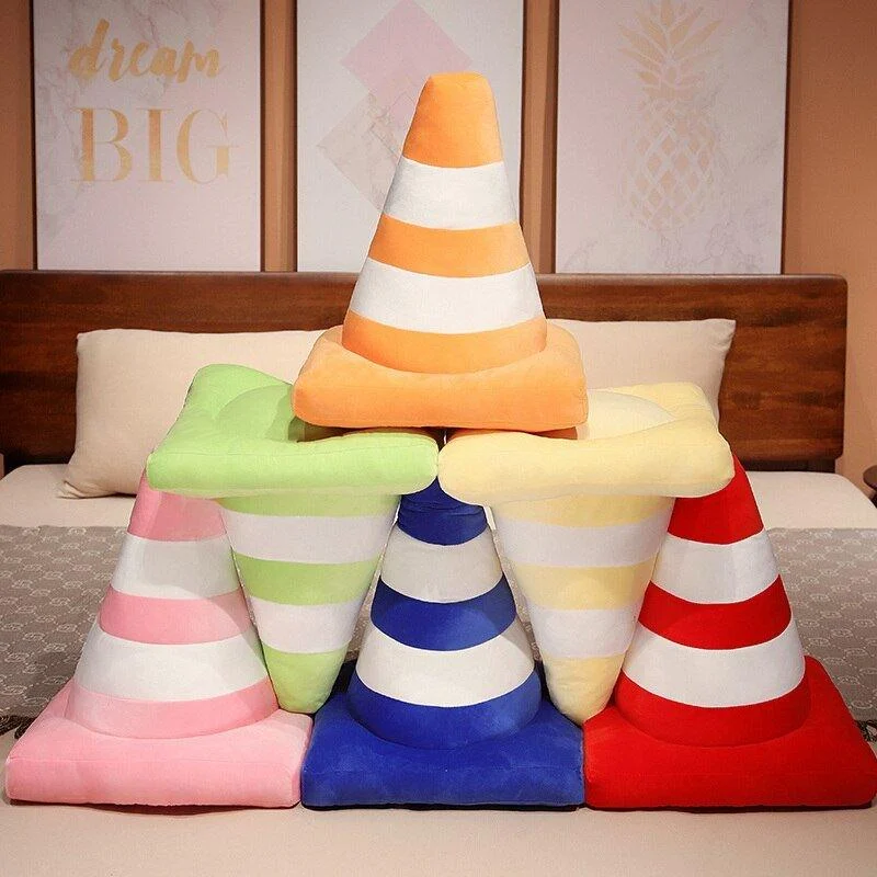 Plush Traffic Cone Cosy Cushion 306694