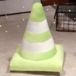 Plush traffic cone cosy cushion