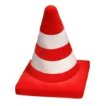 Plush traffic cone cosy cushion