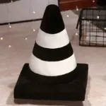 Plush traffic cone cosy cushion