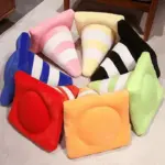 Plush traffic cone cosy cushion