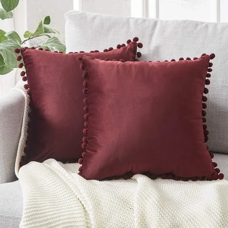Pom pom cushion coverscushionsliving simply house