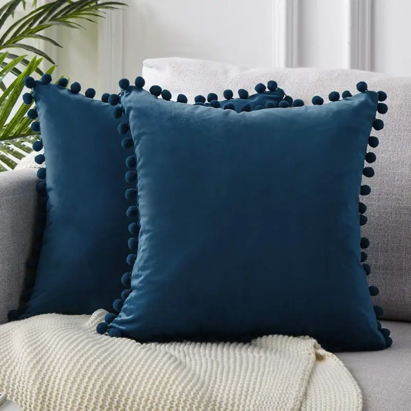 Pom pom cushion coverscushionsliving simply house