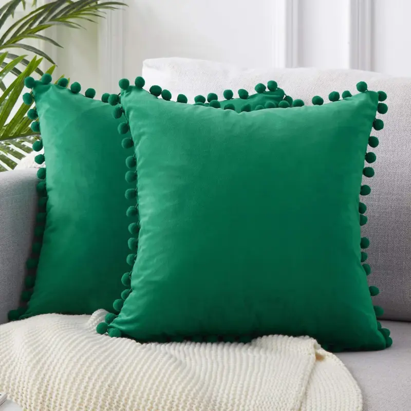 Pom pom cushion coverscushionsliving simply house