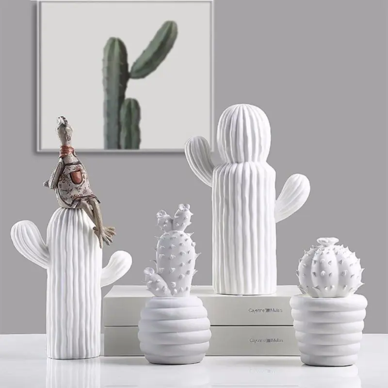 Porcelain cacti ornamentsornamentalliving simply house