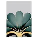 Posters and prints golden modern minimalistic wall art geometric floral abstract canvas painting nordic decorative painting