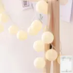 Pretty pastel cotton ball fairy lights garland