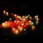 Pretty pastel cotton ball fairy lights garland