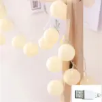Pretty pastel cotton ball fairy lights garland
