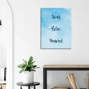 Watercolour Bathroom Canvas