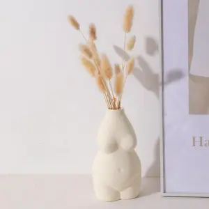 Nordic Ceramic Art Body Vase Desktop Ornaments