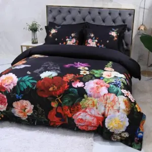 Homeko Black Egyptian Cotton Bedding Set
