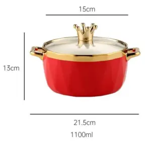 Nordic Ceramic Bowl With lid Breakfast Microwave Oven