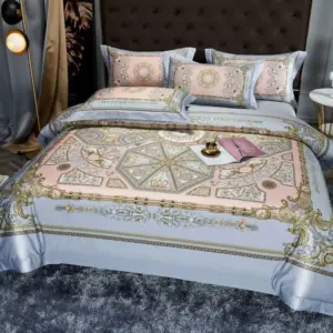 Homeko Art Deco Printed Silky Egyptian Cotton Bedding Set