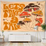 Psychedelic bohemian style tapestry wall hanging