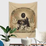 Psychedelic mandala tapestry wall hanging