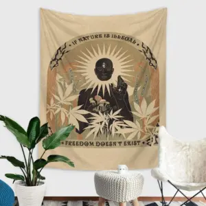 Psychedelic Mandala Tapestry Wall Hanging