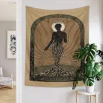 Psychedelic mandala tapestry wall hanging