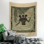 Psychedelic mandala tapestry wall hanging