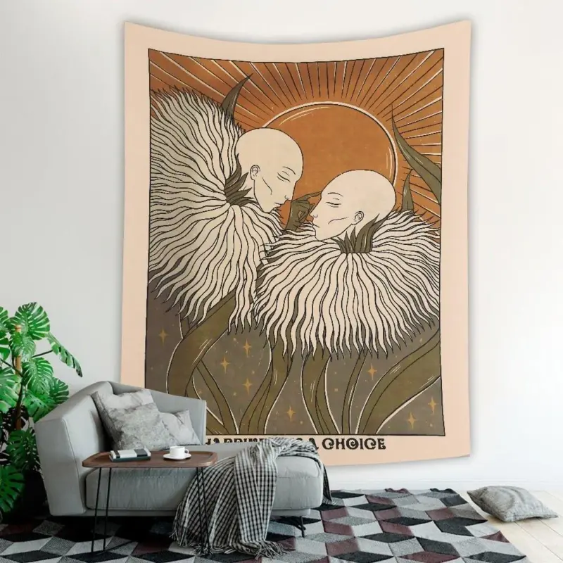 Psychedelic mandala tapestry wall hanging