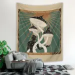 Psychedelic mandala tapestry wall hanging