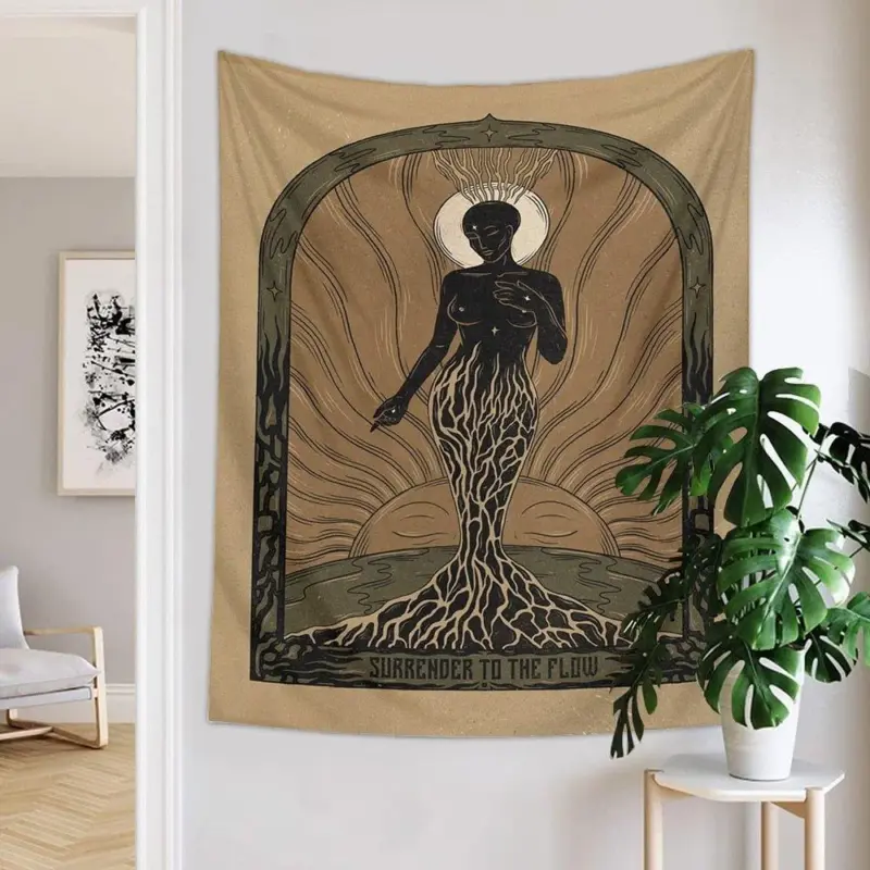 Psychedelic mandala tapestry wall hanging