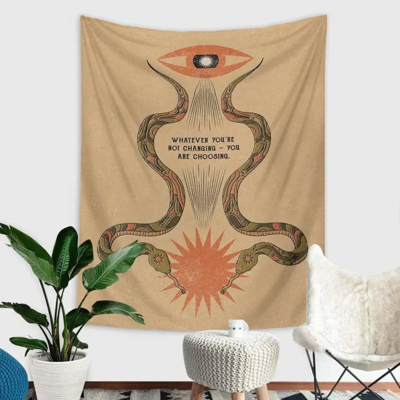 Psychedelic mandala tapestry wall hanging