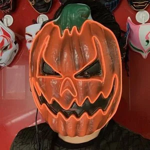 Pumpkin Led Purge Halloween Mask Light Up Pumpkin Mask For Halloween Festival Party And Cosplay Costume 510400