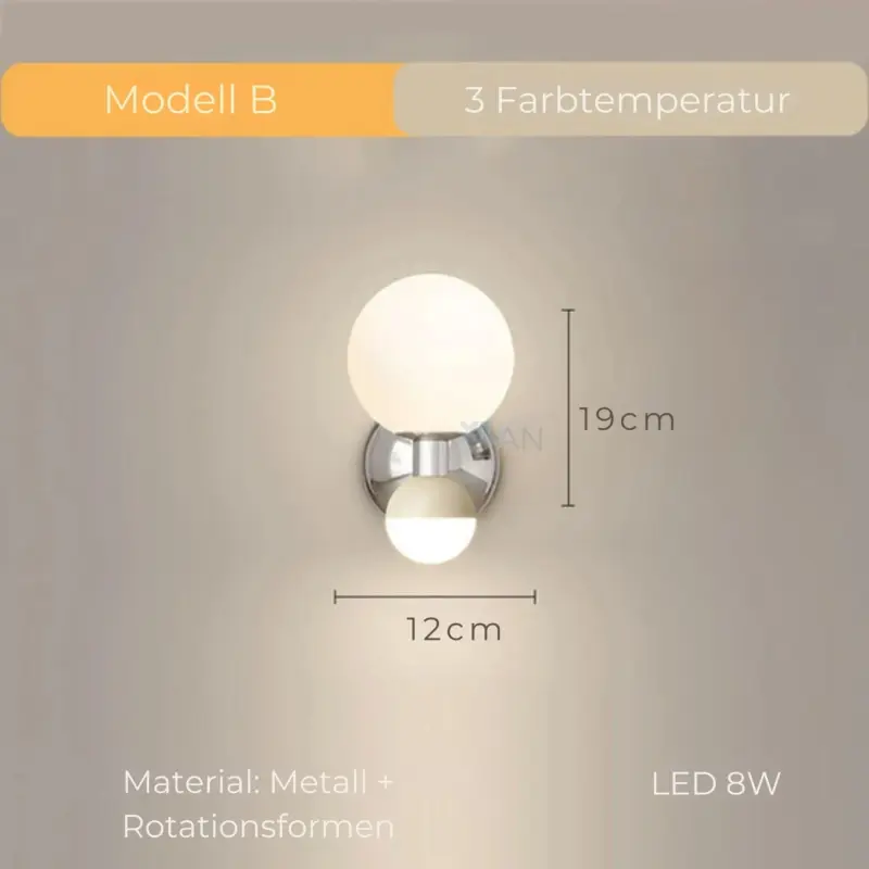 Pumpkinglow wandleuchte rundes design warmes licht modern 220v xlumina