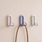 Punch free metal adhesive hanging storage hook