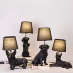 Pupart puppy art deco tischlampe schwarz weiss dekorative leuchte modern xlumina11