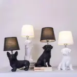 Pupart puppy art deco tischlampe schwarz weiss dekorative leuchte modern xlumina13