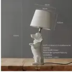 Pupart puppy art deco tischlampe schwarz weiss dekorative leuchte modern xlumina2