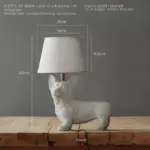 Pupart puppy art deco tischlampe schwarz weiss dekorative leuchte modern xlumina4