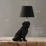 Pupart puppy art deco tischlampe schwarz weiss dekorative leuchte modern xlumina6
