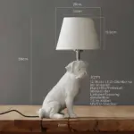 Pupart puppy art deco tischlampe schwarz weiss dekorative leuchte modern xlumina8