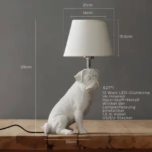 Homeko Puppy - Art Deco Table Lamp
