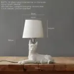 Pupart puppy art deco tischlampe schwarz weiss dekorative leuchte modern xlumina9