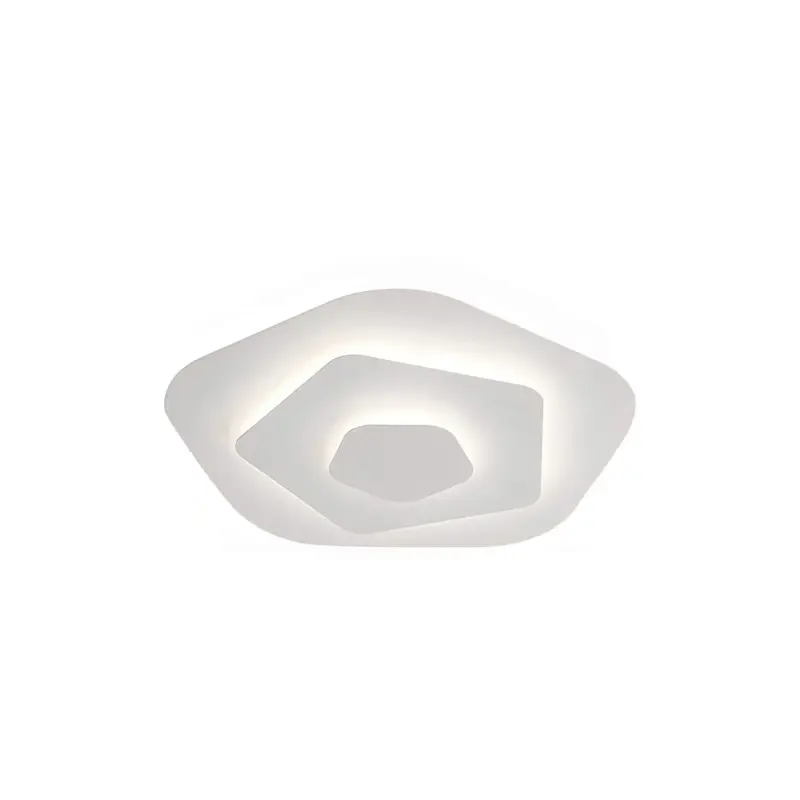 Quinn modern nordisch rund led deckenleuchte weiss wohn schlafzimmer acryl metall xlumina