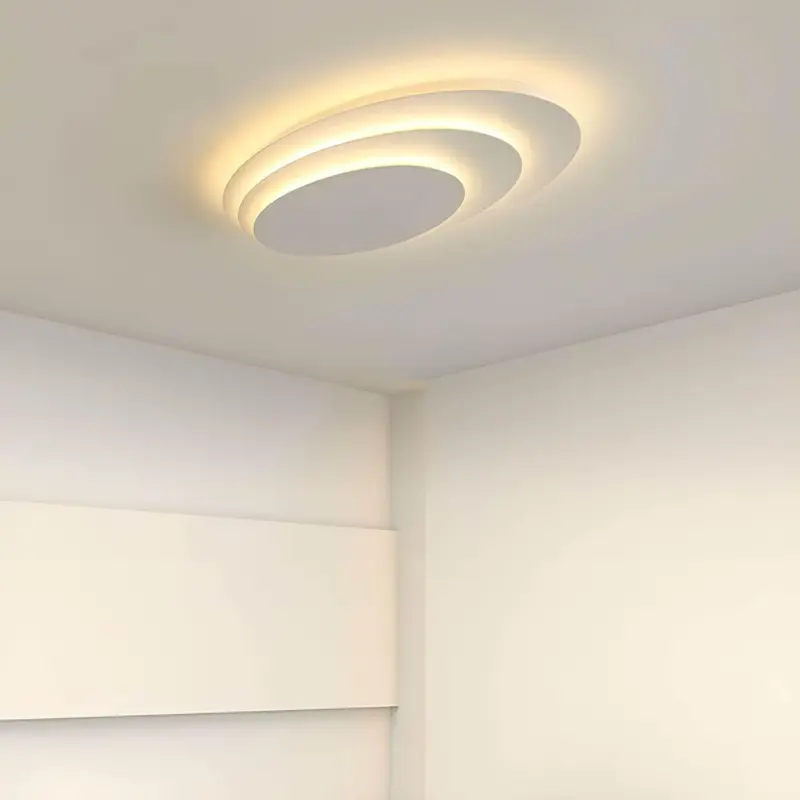 Quinn modern nordisch rund led deckenleuchte weiss wohn schlafzimmer acryl metall xlumina2