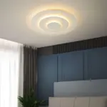 Quinn modern nordisch rund led deckenleuchte weiss wohn schlafzimmer acryl metall xlumina6